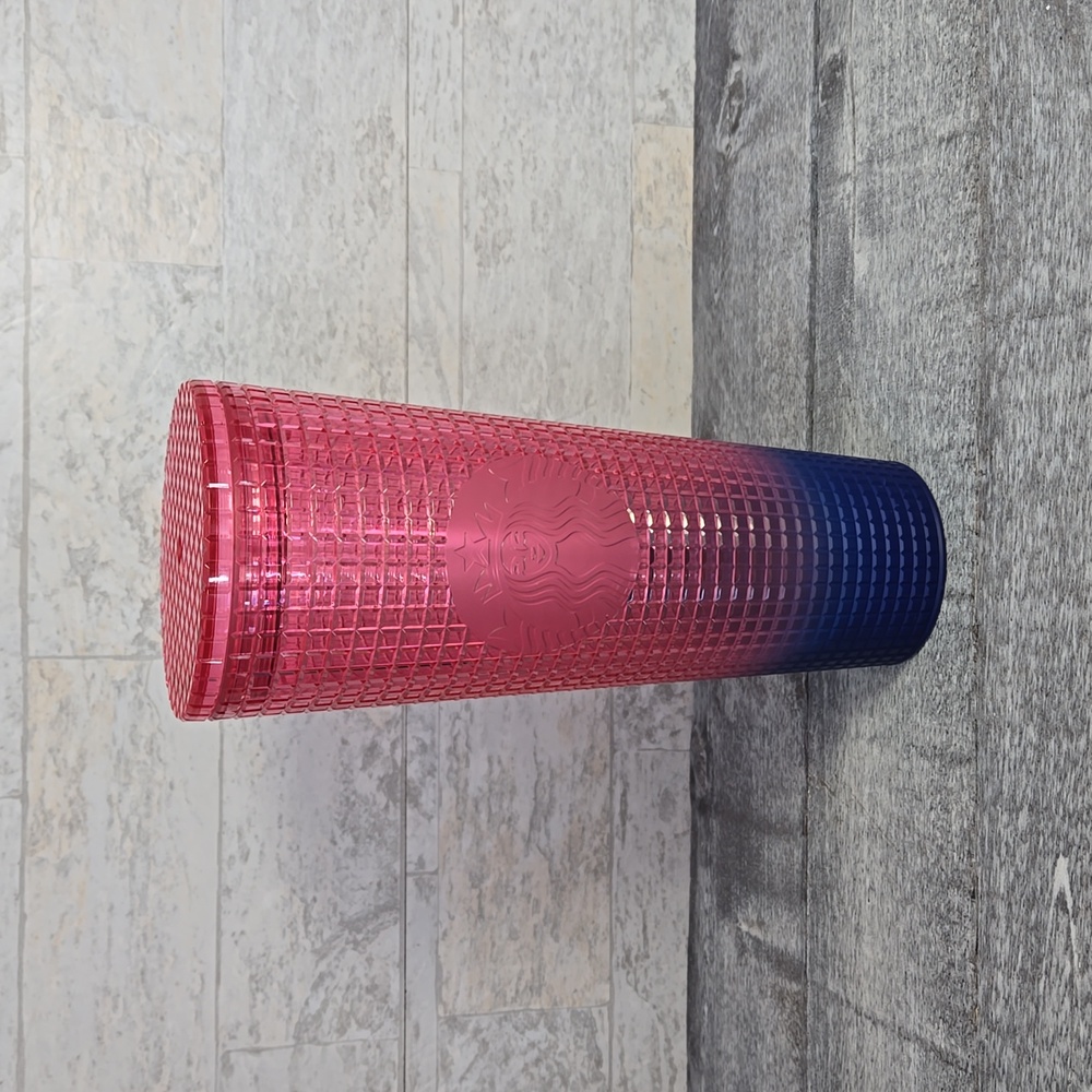 Starbucks Ombre Watermelon Gradient Gridded Tumbler Like New